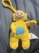 Vintage 1999 Burger King Teletubbies Laa-Laa Keychain Plush Toy Backpack Clip