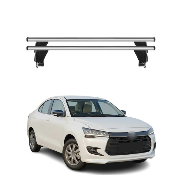 Menabo DachträGer GrundtäGer FüR Suzuki Dzire 2017-2021 50Kg Alu Silber 2 Tlg-image