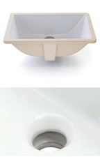Classically Redefined Rectangular Undermount Bathroom Sink in White