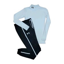 Under Armour Youth Large Fleece Joggers  Turtleneck Athletic Shirt Boys Outfit