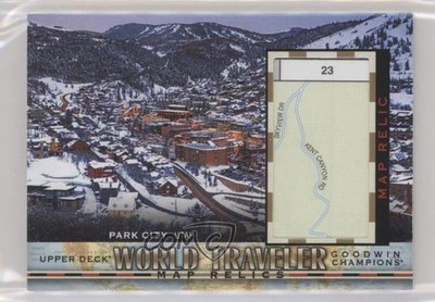 2019 Upper Deck Goodwin Champions World Traveler Map Relics Park City Utah x3c