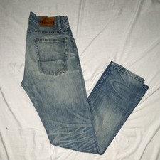 Billy Reid Men's Blue Light Wash Slim Fit Denim Jeans Made in USA 5-Pocket