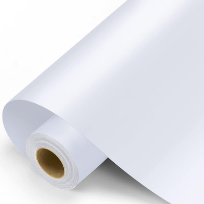 White Permanent Vinyl - Matte White Adhesive Vinyl Roll for All Cutting Machine,