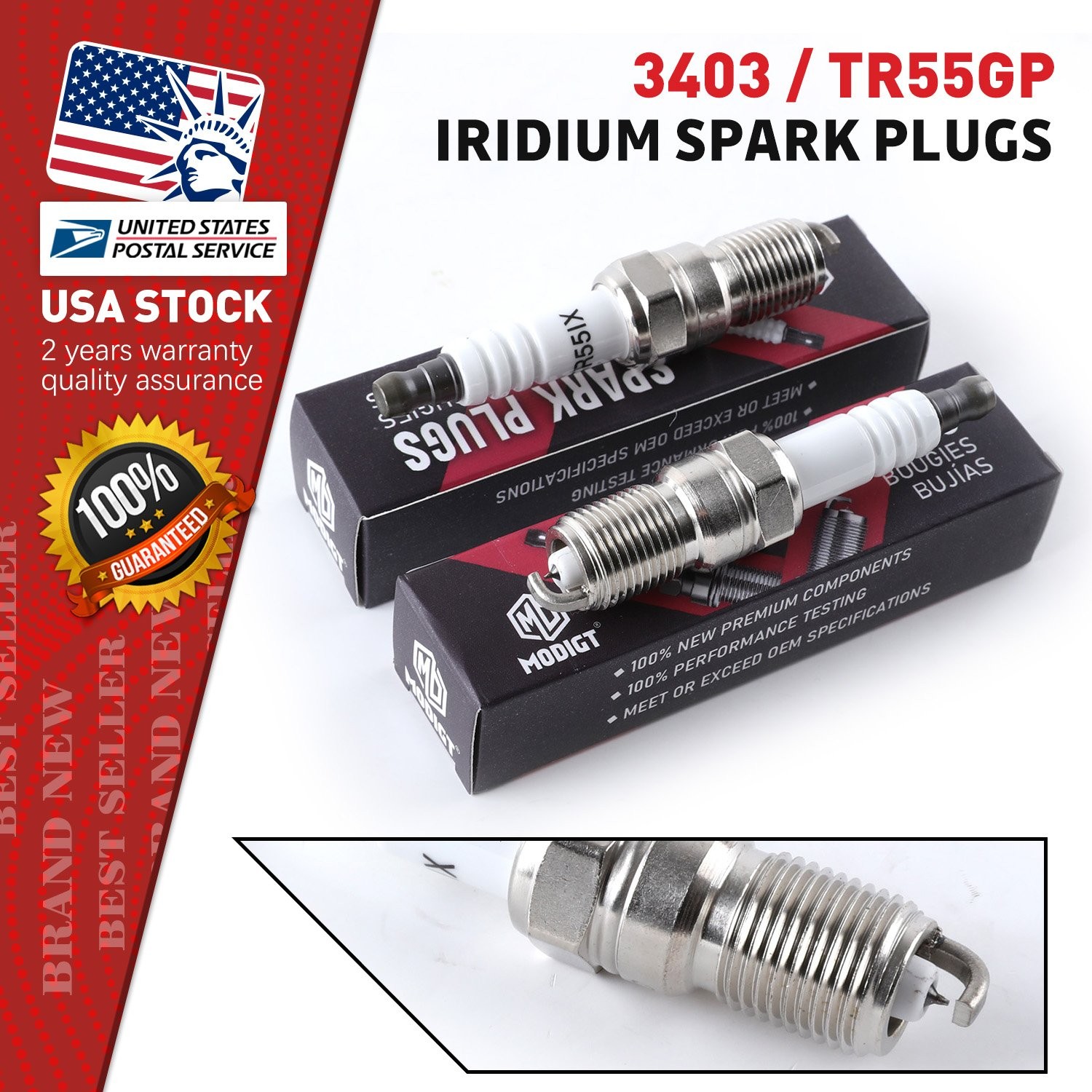 Premium 6Pcs Replacement For NGK 3403 TR55GP Iridium Spark Plugs New MODIGT