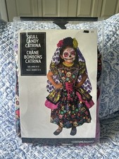 Calavera Caramelo Catrina Día de Muertos Halloween Disfraz Niño’s L 10-12 NUEVO