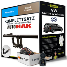 Anhängerkupplung abnehmbar für VW Caddy IV Alltrack +E-Satz AHK