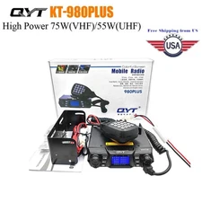 QYT KT-980Plus Dual Band Mobile Radio 75W 136-174MHz & 400-480MHz Transceiver