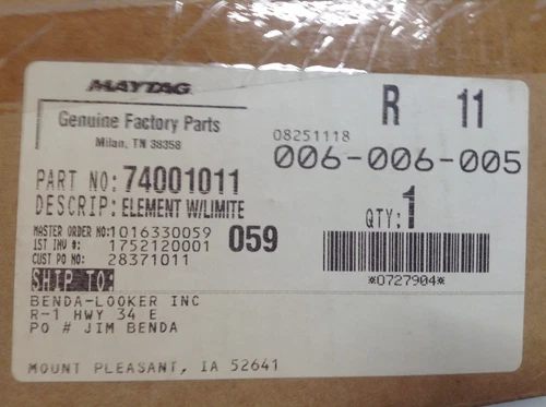 NEW OEM Maytag Stove Element 74001011