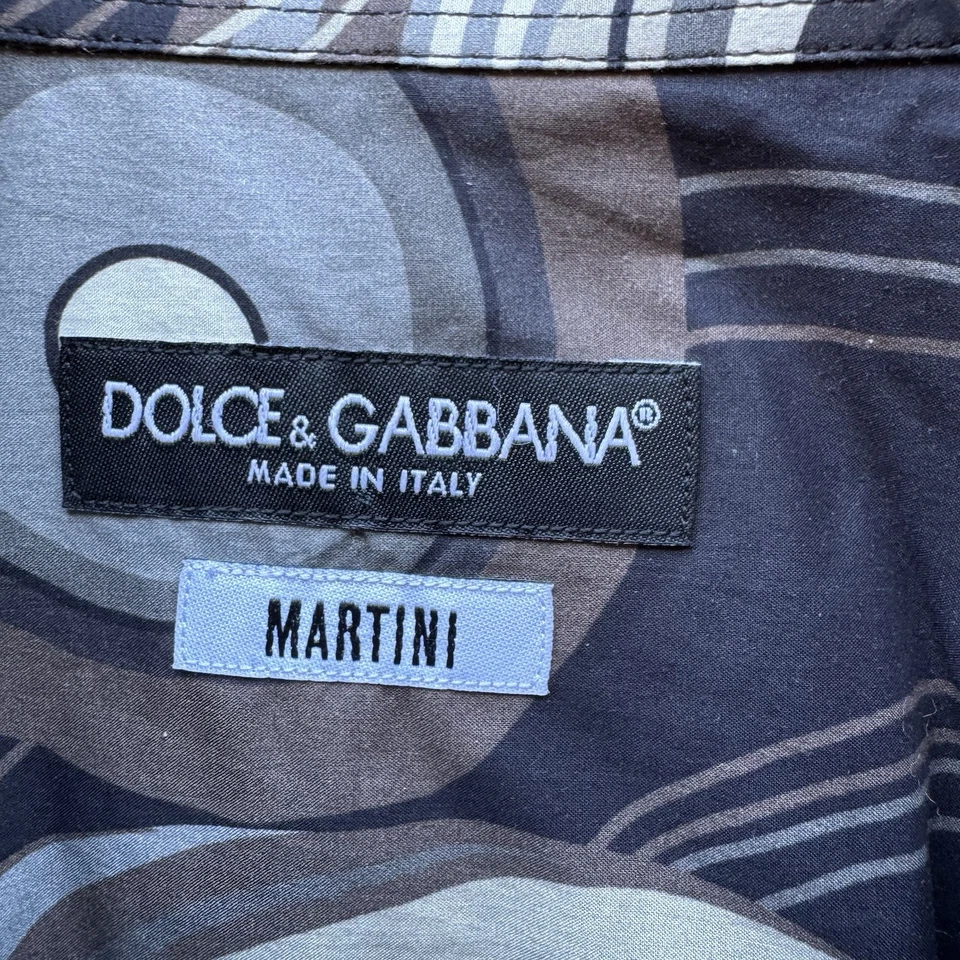 Camisa de vestir Dolce & Gabbana para hombre Martini con botones talla 16/41 Foto 3 de 4