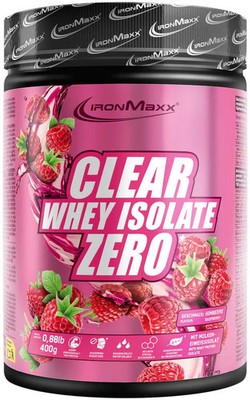 IronMaxx Clear Whey Isolate Zero, 400 g Dose, Raspberry