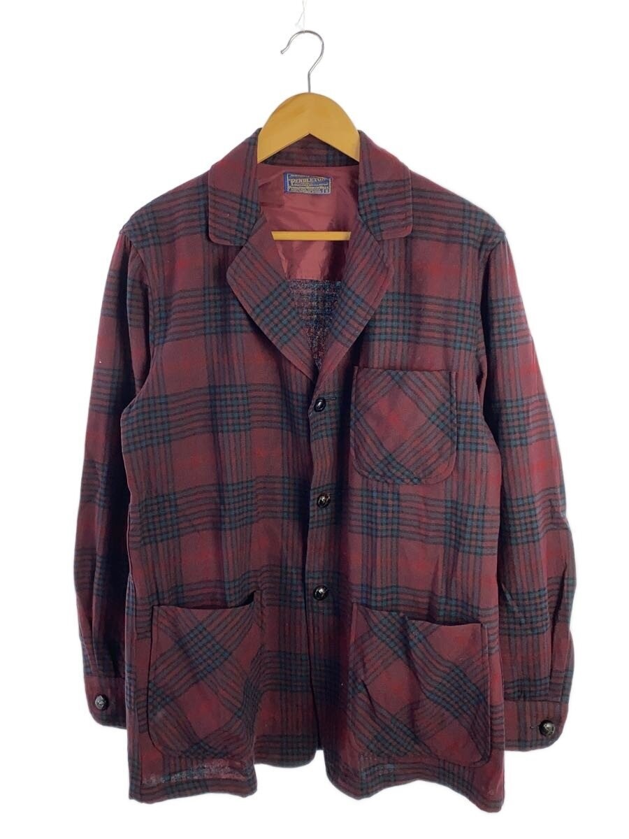 Pendleton Wool Check Tailored Jacket S Bordeaux U… - image 1