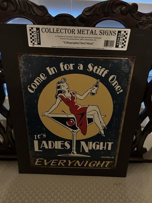 Collector Metal Sign  Come In For A Stiff One  Man Cave Sign By Izzy Moore-Long