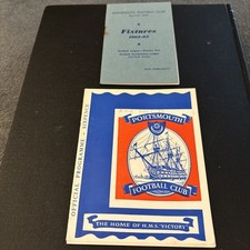 1962/63 PORTSMOUTH POMPEY FIXTURE LIST CARD FRATTON PARK and programme