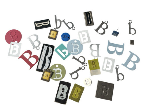 Lot Mixed Letters Scrapbook Cardmaking Embellishments Metal Chipboard