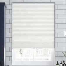 Blackout Window Shade 77” W 80” H New In Box White Cordless Cellular Blind