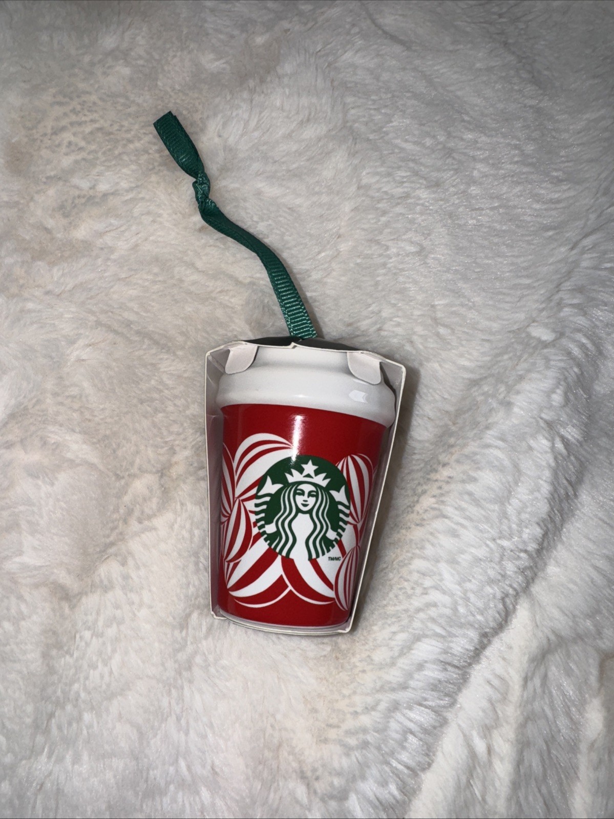 NEW Starbucks 2024 Siren Logo Ceramic Christmas Red Cup Ornament
