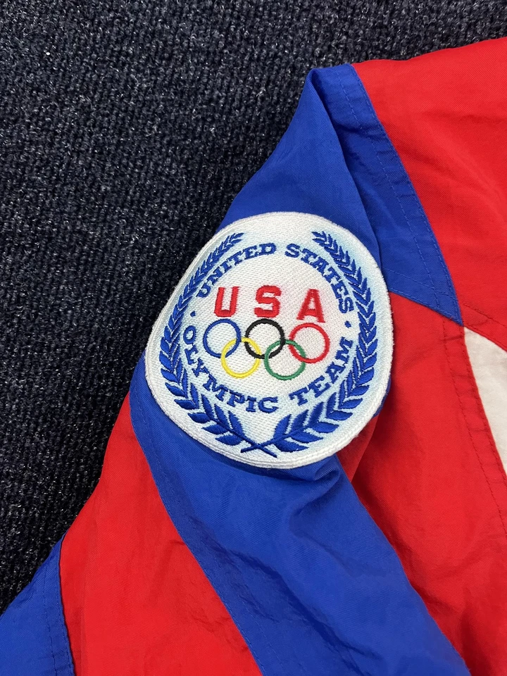 Vintage United States Olympic Team Jacket Mens Small Red Blue Olympics USA 90s - Image 3 of 4
