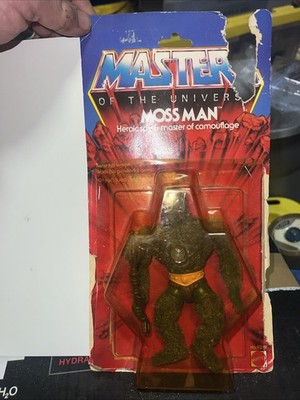 Masters of the Universe MOTU MOSS MAN Figure Mattel 1983 12 Back Card damaged pk