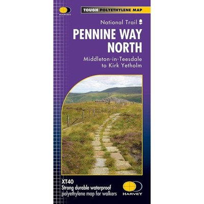 Peak District Footpath Map Scottish Border Pennine Way North Route Harvey Maps