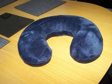Neck pillow for travel memory foam blue