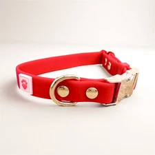 Rare Waterproof Dog Collar Adjustable Luxury Red Large Size, Stylish Strong