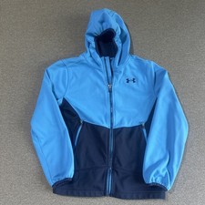 UNDER ARMOUR Cold gear Loose Kids Y Medium Hooded Full Zip Fleece Lined Jacket
