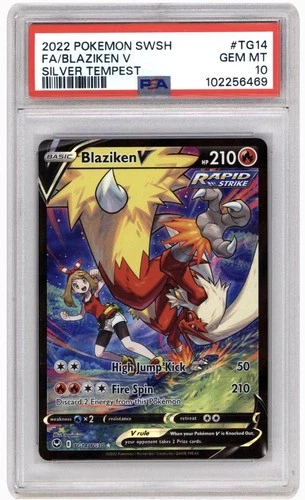 2022 Pokemon Blaziken V Trainer Gallery Silver Tempest TG14/TG30 PSA 10 GEM MINT
