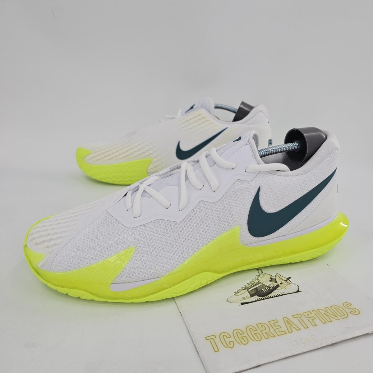 Nike Court Zoom Vapor Cage 4 Rafa Mens Size 11.5 White Volt Tennis Nike Court Zoom Vapor Cage 4 Rafa Mens Size 11.5 White Volt Tennis
