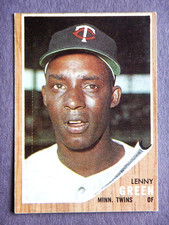 Lenny Green #84 Topps 1962 Baseball Card (Minnesota Twins)*