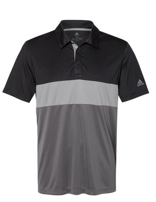 Adidas NEW  Mens Merch Block Polo Shirt A236 Black/Grey Three Grey Five  S $65