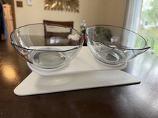 Elevated Cat Feeder Double Food Water Bowl Protects Cervical Vertebra