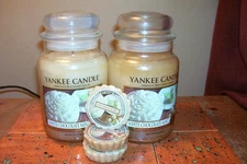 yankee candle 2-22oz JARS WHITE CHOCOLATE MINT + 3 ORIGINAL TARTS