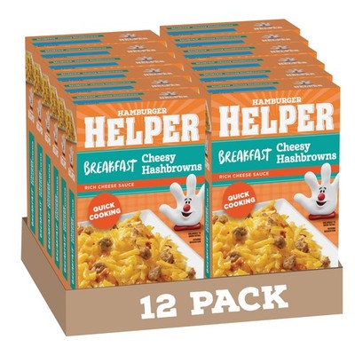 Hamburger Helper BREAKFAST Cheesy Hashbrowns Meal 5.5 oz - 12 Pack No Artific...