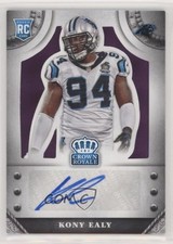 2014 Panini Crown Royale Rookie Signatures Purple Plaid 3/10 Kony Ealy Auto 0c3