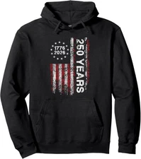 America 250th Birthday US Flag We The People Unisex Hooded Sweatshirt