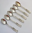 6 Towle POMONA Sterling Silver 3 7/8" Demitasse Spoons - 50g