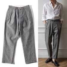 NEAT 46 Wide Pleated Slacks Trousers Pants Gr...