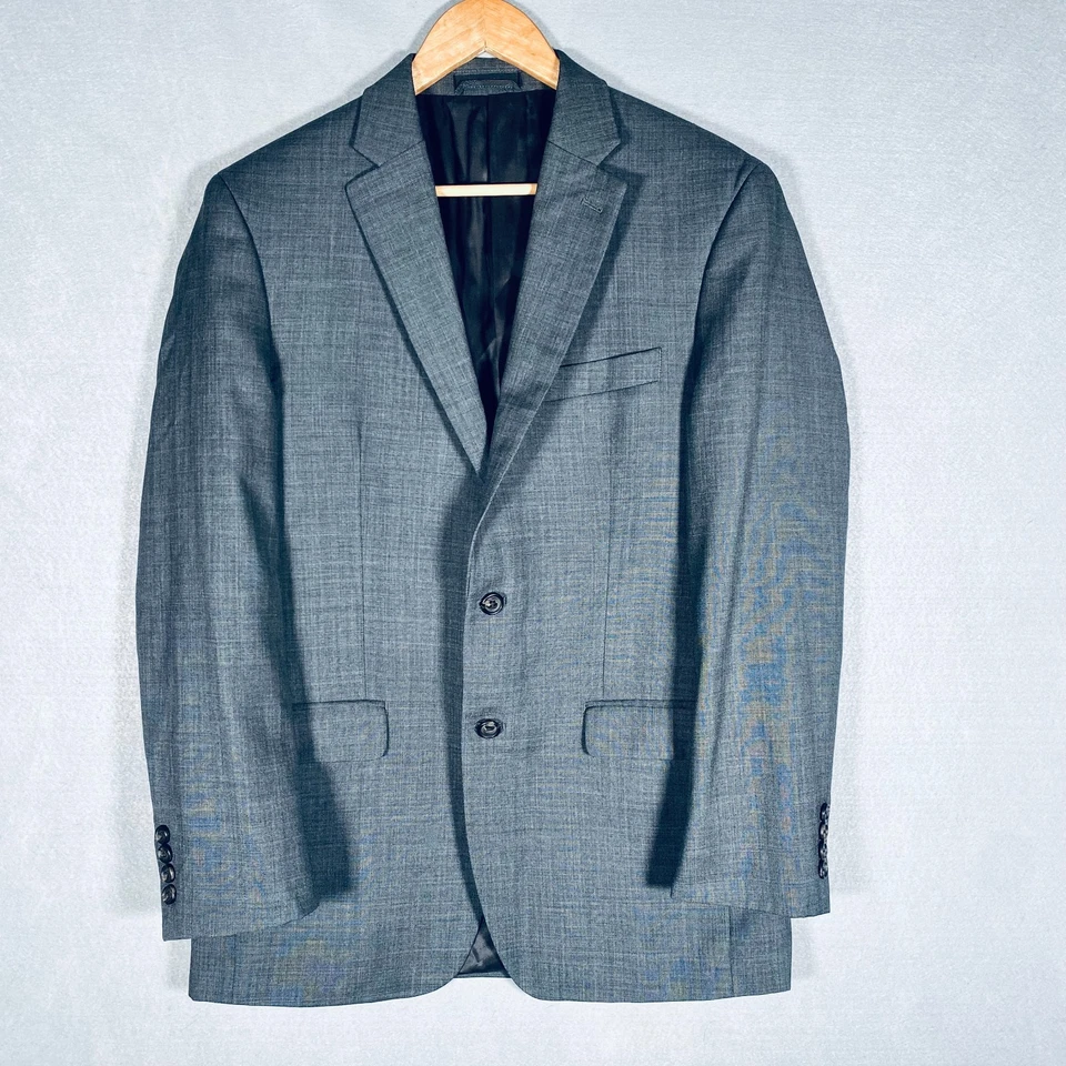 Blazer Lauren Ralph Lauren Para Hombres 38R Gris Lana Abrigo Deportivo Chaqueta Moderno Foto 3 de 4