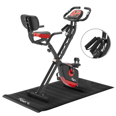 KM-Fit Heimtrainer, Fitnessbike, zusammenklappbares Fitnessfahrrad, bis 100 kg