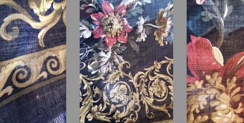 VTG SALDARINI FOR LIBERTY OF LONDON ITALY 52" WOOL SCARF HOLES BROWN GOLD RED - Picture 9 of 11