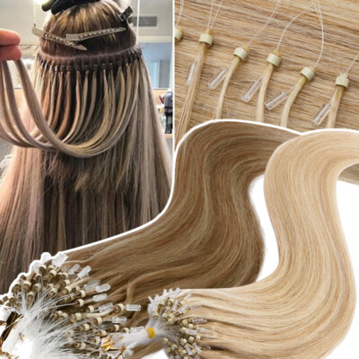Highlight 100% Remy Human Hair Extensions Micro Loop Nano Ring Bead 1G THICK