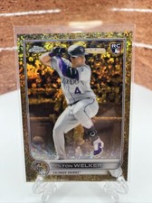 Colton Welker Topps Chrome Gilded Gold Mini Diamond /50 #60