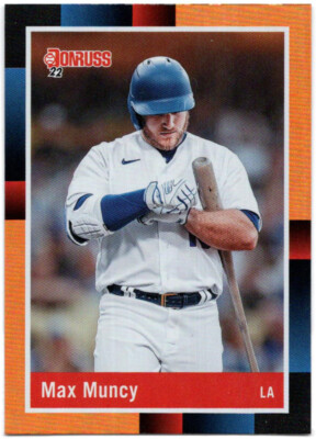 2022 Panini Donruss MAX MUNCY ''1988 RETRO HOLO ORANGE'' Foil Parallel Card #246