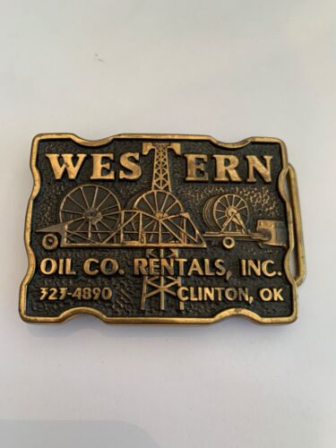 Western Oil Company, Vermietungen, Inc. Clinton, Oklahoma Gürtelschnalle