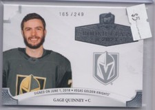 2020-21 Upper Deck The Cup Rookie Class of 2021 Gage Quinney RC 165/249 Vegas