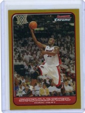2006-07 Bowman Chrome Basketball Gold Refractor #49 Shaquille O'Neal #17/50
