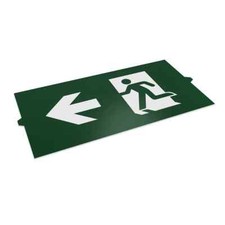Left Arrow Artemis Exit Legend Emergency Exit Guidance Sign, Red Arrow, ART/ELL