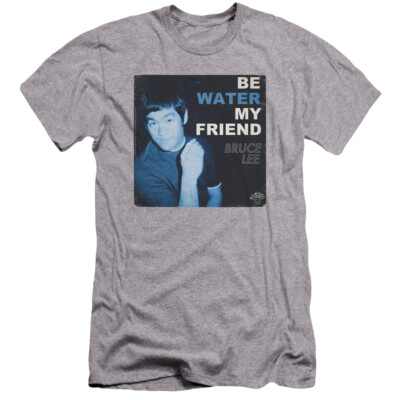 Bruce Lee Be Water Box Athletic Heather Premium T-shirt