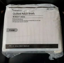 Cardinal Health Adult Briefs Size XL 15 Count (59-64") 65035 PACK OF 4 / 60 PCS