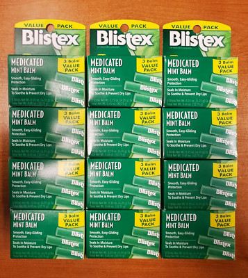 Blistex Medicated Mint Lip Balm SPF15 (Exp 7/31/26) Qty 6,12,18,24,36 4006-R1P7